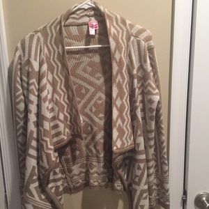 Light brown and cream cardigan